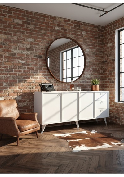 Resital Konsol - Sk2001-1 - Silver Modern 180 Cm Çekmeceli Ve Kapaklı Salon Konsolu - Büfe Beyaz Resital Konsol - Sk2001-1 - Silver Modern 180 Cm Çekmeceli Ve Kapaklı Salon Konsolu - Büfe Beyaz