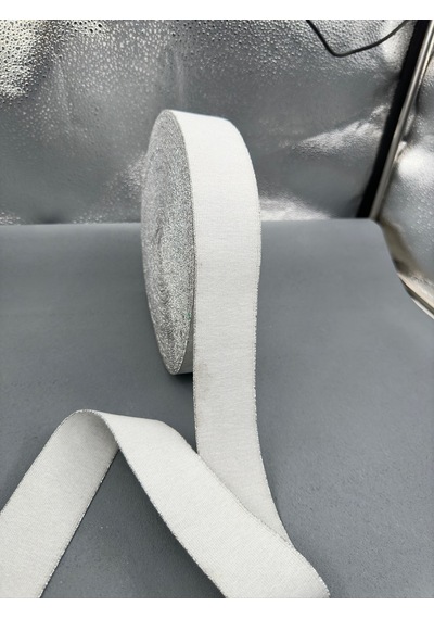5.5 Cm Simli Lastik-5 Metre-gümüş