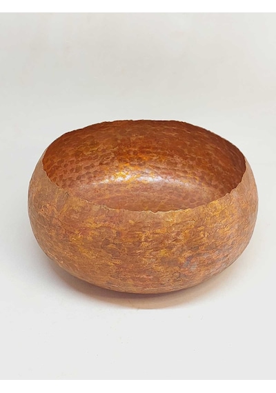 Dekoratif Otantik El Yapımı Bakır Bowl Kase Büyük Boy