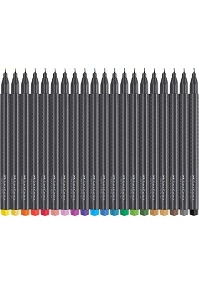 Grip Finepen İnce Keçe Uçlu Kalem Seti, 30 Lu, Pastel Ve Neon Renkler, 0.4 Mm Hassas Uç, Metal Destekli, Ergonomik Üçgen Gövde
