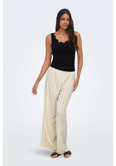 Only Onlmıka Loose Fit Yüksek Bel Pantolon Bayan Pantolon 15375289 Bej
