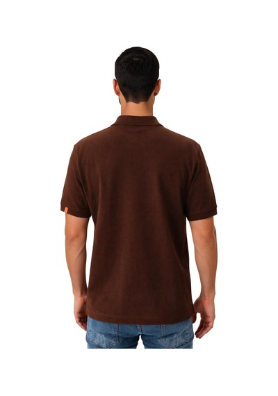 Arma Ar-ma Erkek Polo Yaka Tişört Baskisiz Basic Örme Kumaş Regular Fit %100 Pamuk 30/1 Çift Toplama Penye Pike Y31374358602 Kahverengi-k1