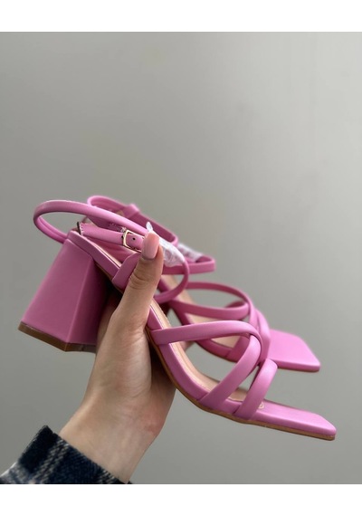 Moopimoda Kadın7cm Topuklu Sandalet - Fuşya Renk Seçenekli