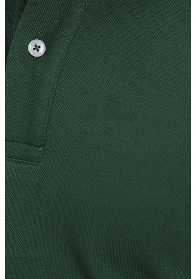 Tudors Erkek Slim Fit Dar Kesim %100 Pamuk Kısa Kollu Polo Yaka Yeşil Tişört-50258