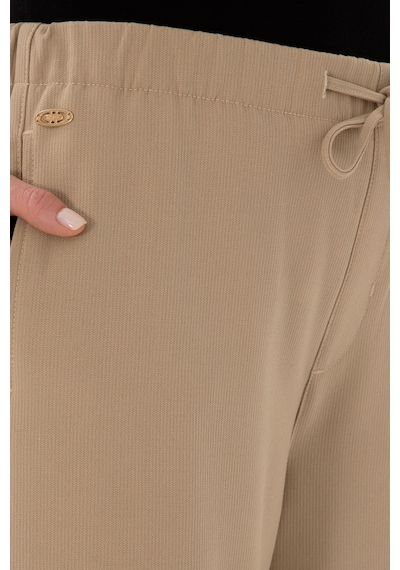 U.S. Polo Assn. Kadın Açık Haki Loose Relax Fit Kanvas Pantolon 50290877-VR183