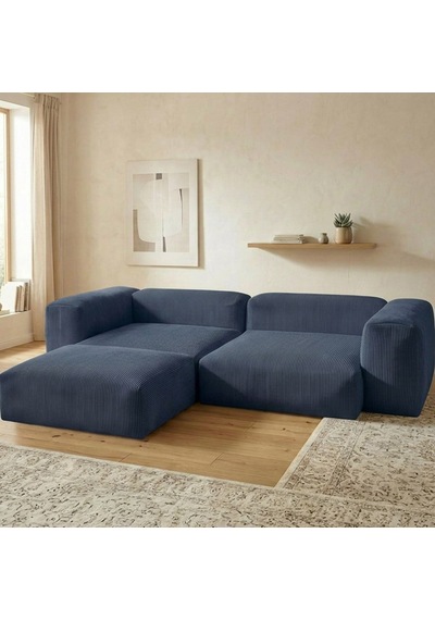 Relax Köşe Koltuk Takımı Sünger Koltuk Kanepe Divan Lacivert