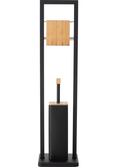 Mudo Home Boho Tuvalet Fırçalık&kağıtlık Siyah