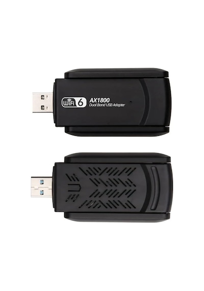 Wifi 6 Adaptörü Ax1800 Mbps Kablosuz Ağ Kartı Usb Dongle Dual Band Reseptör