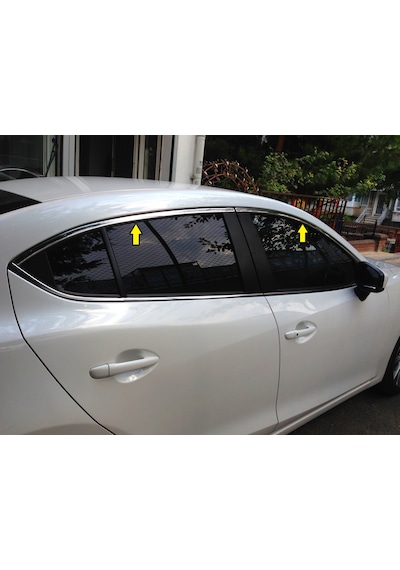 Mazda 3 Sedan 2017 Krom Cam Üst Çıtası Aksesuarı 4 Parça P. Çelik