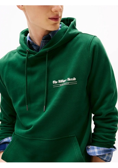 Tommy Hilfiger Hılfıger Herald Grap, Yeşil Erkek Hoodie