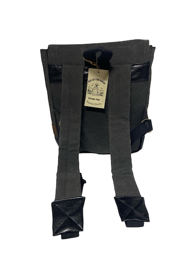 Old Cotton Cargo Vintage Su Geçirmez Kanvas Salaş Unisex Günlük Okul Tablet Sırt Çantası Naoko S 24x30cm Siyah