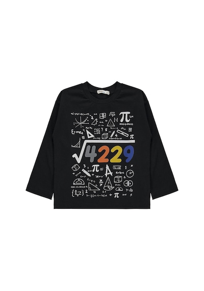 Civil Boys 4489 Baskılı 10-13 Yaş Sweatshirt - Siyah