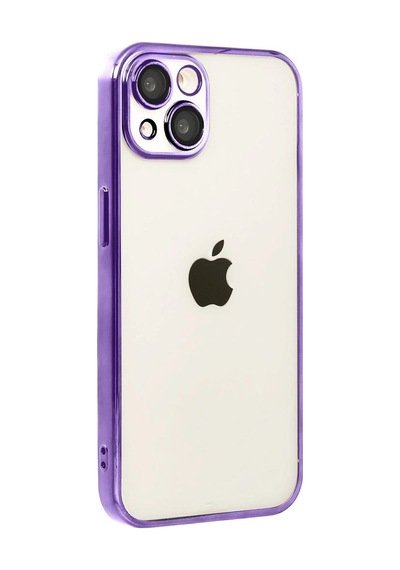 Apple iPhone Uyumlu,  15 Razer Lensli Silikon - Mor