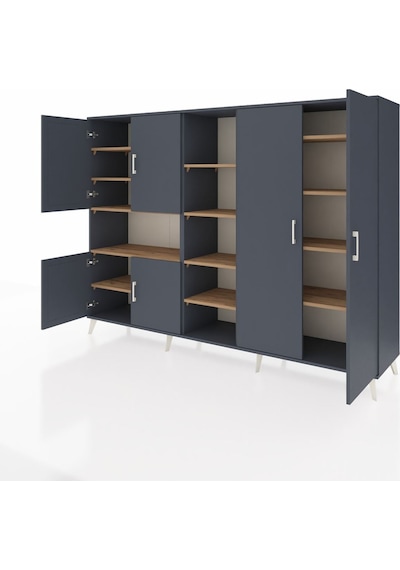 Hyperion Dolap 13 Raflı 6 Kapaklı 220x44x163 Antrasit-antrasit/ça Antrasit-antrasit/çam Hyperion Dolap 13 Raflı 6 Kapaklı 220x44x163 Antrasit-antrasit/ça Antrasit-antrasit/çam