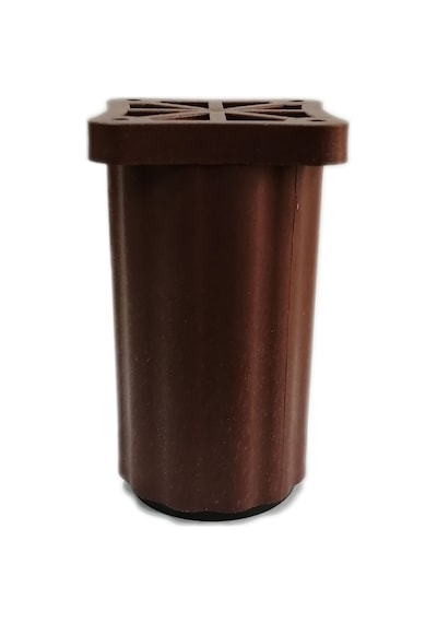 Cateksss 9-15 Cm Ayarlı Desenli Plastik Kanepe Koltuk Baza Orta Ayağı Kahverengi - 8 Li Paket