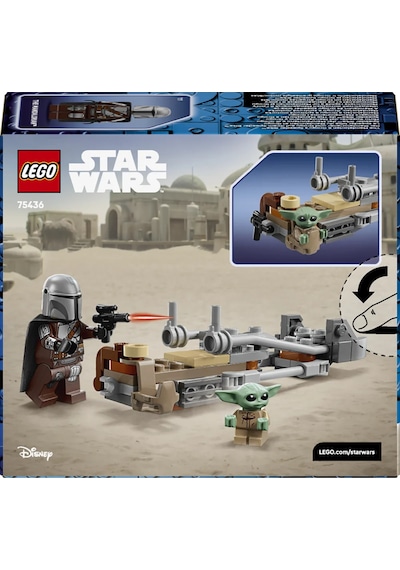 LEGO® Star Wars™ Mandalorian ve Grogu’nun Hız Motoru 75436 - 6 Yaş ve Üzeri için Minifigür İçeren Oyuncak Yapım Seti (58 Parça)
