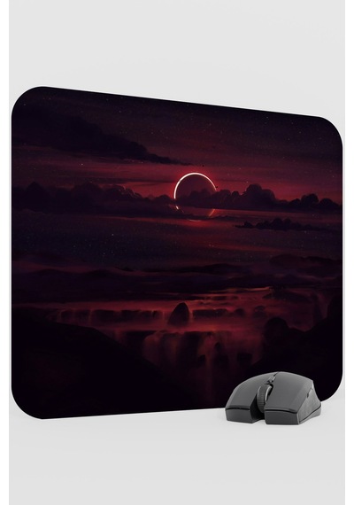 Dijital Gökyüzü Bulut Gün Batımı V4 48x40 Xl Gaming Kauçuk Kaymaz Taban Mouse Pad Fare Altlığı