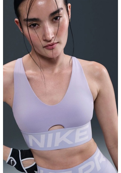 Nike Pro Indy Plunge-support Bra Kadın Spor Bra Lila
