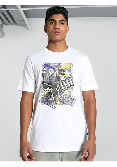 Puma Graphics Photoprint Tee Erkek Beyaz Tişört - 683213 02 Beyaz