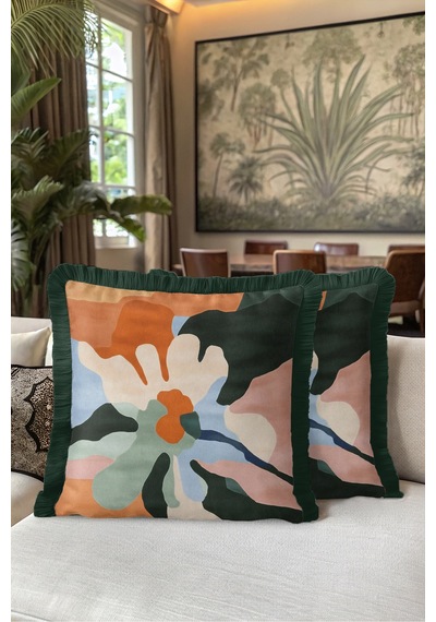 Soyut Çiçek Dekoratif Saçaklı Yastık Kılıfı-sanatsal Floral Boho Yeşil Siyah Püsküllü Kırlent Kılıfı Gizli Rota Ritüel Soyut Çiçek Dekoratif Saçaklı Yastık Kılıfı-sanatsal Floral Boho Yeşil Siyah Püsküllü Kırlent Kılıfı Gizli Rota Ritüel