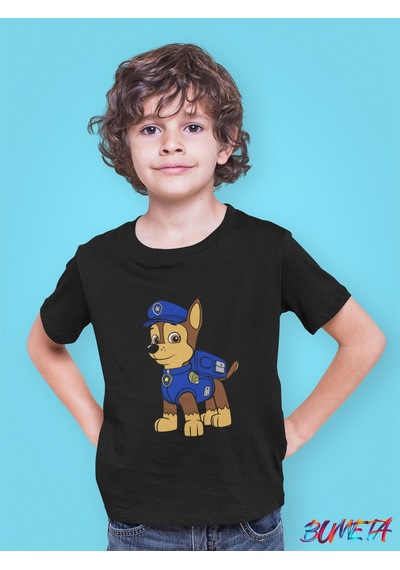 Bumeta Cesur Paw Chase Paw Patrol Çocuk Tişört T-shirt Siyah