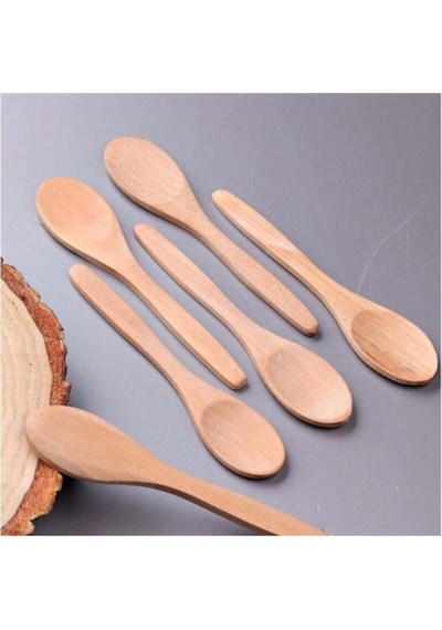 Reçel ,bal,baharat Kaşığı Ahşap 6 Lı Set Çok Renkli Diğer