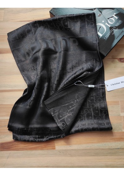 Miorel Scarfs Cd Desen Kaşmir İpek Şal Scarfs Cashmere Shawl Hijab Yeni Sezon Siyah