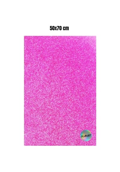50x70 Cm Simli Fon Kartonu 1 Adet - Pembe