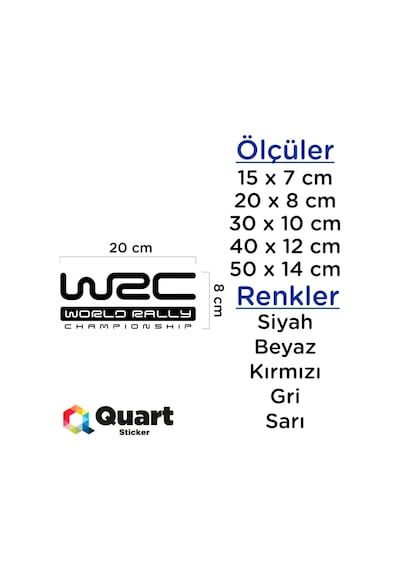 Wrc World Rally Championship Sticker, Oto Araba Sticker