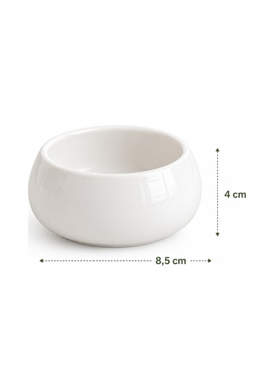 Porselen 6 Lı Kahvaltılık Kase Seti 8,5 Cm Sosluk Çerezlik Sunumluk Beyaz