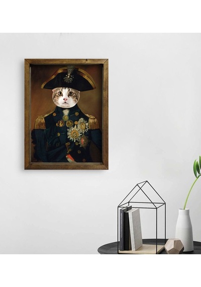 Evcil Dostlara Özel Portre Doğal Masif Ahşap Çerçeveli Tablo 30X4 (524555392)