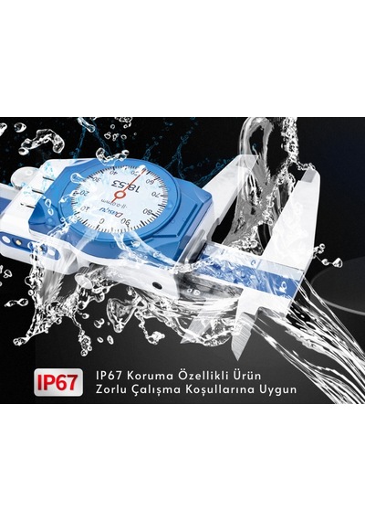 Dasqua 3004-0005 Dijital Göstergeli Ip67 Saatli Kumpas 0-150mm