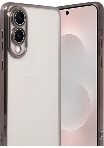 Samsung Uyumlu Galaxy S25 Edge Kamera Korumalı Lensli Silikon Titan Gri,