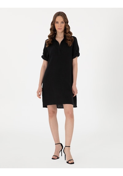 Pierre Cardin Kadın Siyah Elbise Dokuma 50309345-vr046