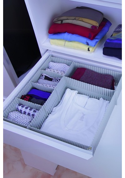 Çekmece Düzenleyici 4'lü 10x40 - Çok Amaçlı Ayarlanabilir Bölmeli Organizer Beyaz