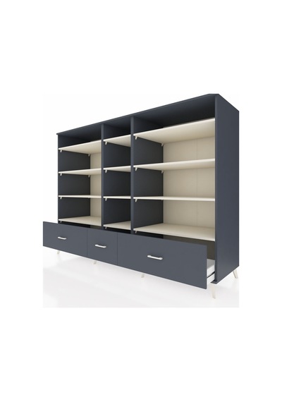 Kronos Dolap 12 Raflı 3 Çekmeceli 220x59x163 Antrasit-aytaşı/ant Antrasit-aytaşı/antrasit Kronos Dolap 12 Raflı 3 Çekmeceli 220x59x163 Antrasit-aytaşı/ant Antrasit-aytaşı/antrasit