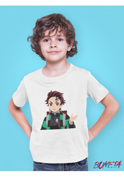 Bumeta Anime Cute Karakter Baskılı Çocuk Tişört 3 Lü Set Beyaz