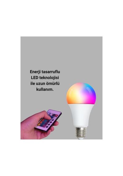Rgb Uzaktan Kumandalı Led Ampul 16 Renk A Kalite 2025 Model Orijinal Mariposascrt Belirtilmemiş