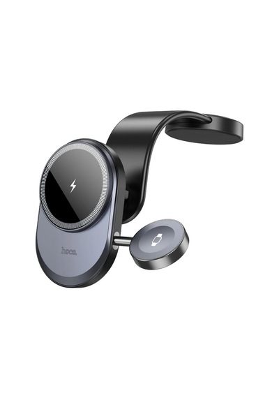 Hoco. Hw28 Excelso Yapışkanlı 15w Kablosuz Şarj Ve 2.5w Kablosuz Saat Şarj Destekli Magsafe Araç Tutucu - Siyah
