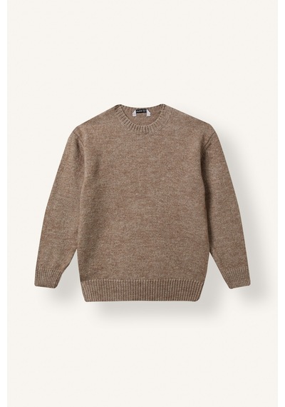 Defacto Oversize Bisiklet Yaka Triko Basic Kazak Erkek Çocuk I3438a826cwbg53 Bej-bg53