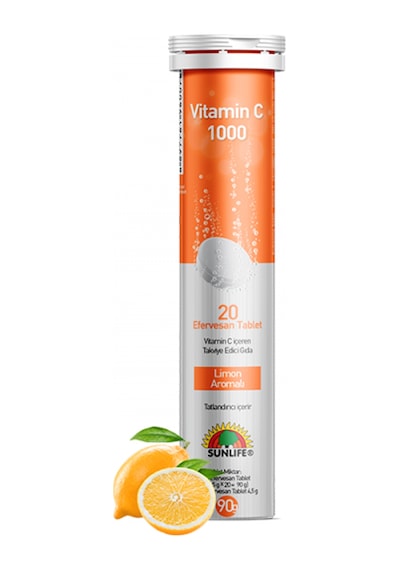 Sunlife Vitamin C Limon Aromalı Efervesan Tablet