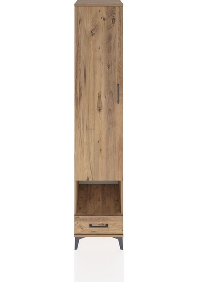 Hyperion Dolap 4 Raflı Tek Çekmeceli Tek Askılı 44x44x221 Çam-çam Atlas Çam