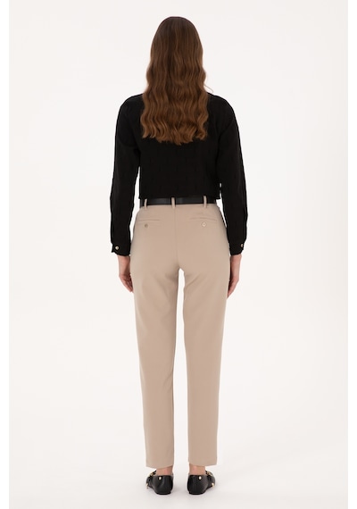 U.s. Polo Assn. Kadın Koyu Bej Pantolon Kanvas-chino 50309259-vr088 Koyu Bej