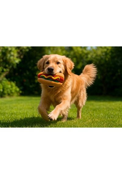 Runaway Sesli Köpek Oyuncağı - Dayanıklı Hot Dog Vinil