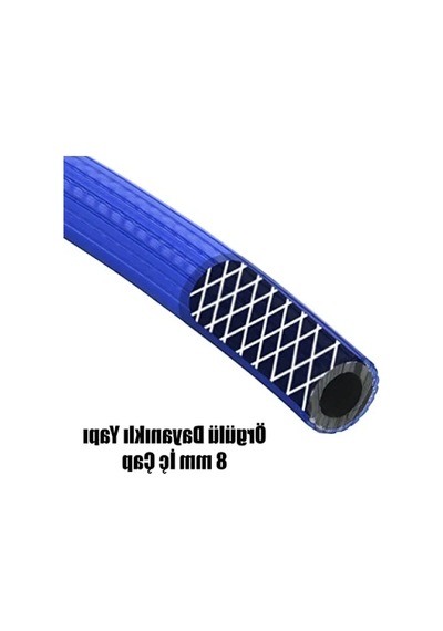 15 Metre Uzunlukta Çelik Hava Hortumu - 8 Mm Kalınlık, Mavi Renk 0 - 10 CM