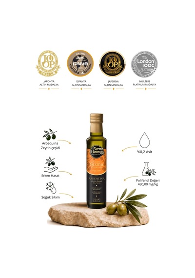Arbequina - Erken Hasat Soğuk Sıkım Zeytinyağı 250ml