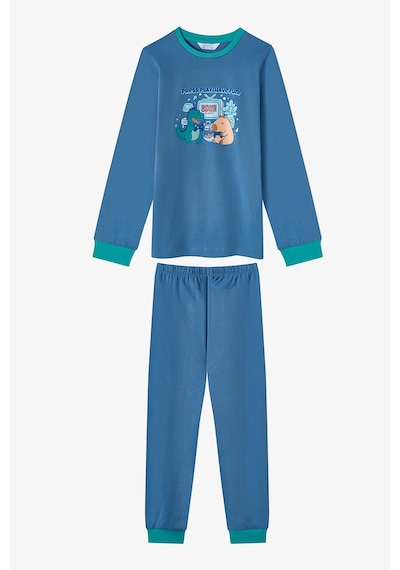 Penti Erkek Çocuk Capy&dino Together Pamuklu Uzun Kollu 2li Pijama Takımı Çok Renkli