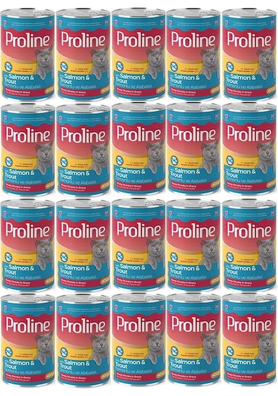Pro Line Somonlu ve Alabalıklı Yetişkin Kedi Konservesi 20 x 400 G