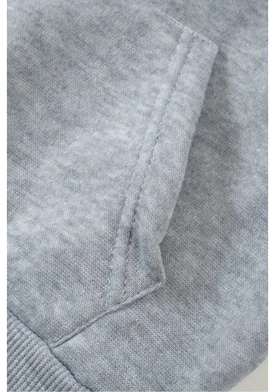 4'lü Kapüşonlu Basic Sweatshirt Seti - Düz Kışlık Şardonlu Kumaş Gri Pembe Beyaz Bebe Mavi