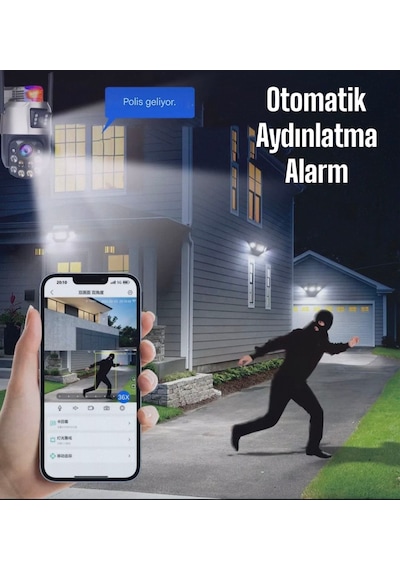 İcsee 6 Mp Çift Kameralı 36x Optik Zoom Büyük Ptz Wifi Kamera İcsee 6 Mp Çift Kameralı 36x Optik Zoom Büyük Ptz Wifi Kamera